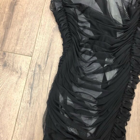 BCBG BLACKMESH BODYCON DRESS IN SIZE EXTRA SMALL - Picture 8 of 11
